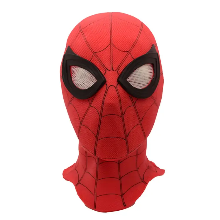Halloween Cosplay Latex Spiderman Mask Halloween Party spaventoso Peter Parker maschera Cosplay atmosfera maschera per adulti