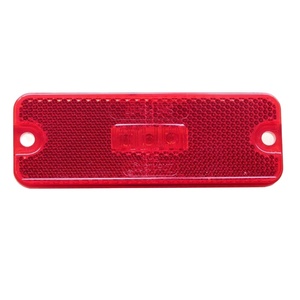 4*1.5 inç dikdörtgen kırmızı 3 LED kamyon işaret Led ışıkları römork yan işaretleyici ışık araba reflektör Led kuyruk arka reflektör işıklar - Product Image 1
