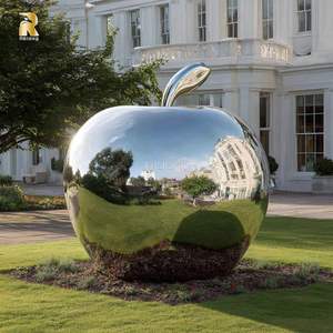 Vườn trang trí tùy chỉnh kim loại nghệ thuật điêu khắc lớn bằng thép không gỉ <span class=keywords><strong>APPLE</strong></span> tượng để bán - Product Image 4