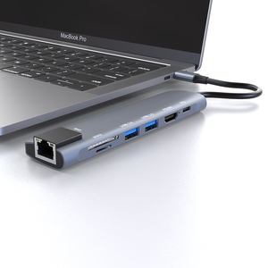 7-in-1-Typ-C-Hub-Dockingstation mit Gigabit-Netzwerk karte 4K-HDMI-Dockingstation für Computer-Notebook 7-Port-Multifunktion