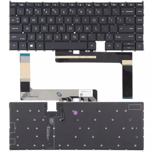 新款笔记本电脑键盘美国黑色背光惠普EliteBook x360 1040 G7 1040 G8笔记本电脑键盘 - Product Image 1