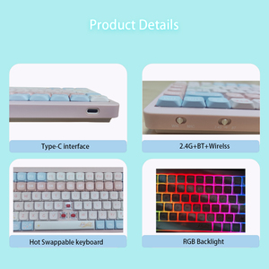 Tastiera XK31B Plus 75% compatibile con Windows e sistema Mac Gateron interruttore basso profilo Wireless tastiera meccanica - Product Image 5