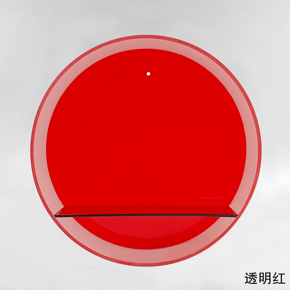 Boîte de présentation ronde-rouge transparent 102-252510cm