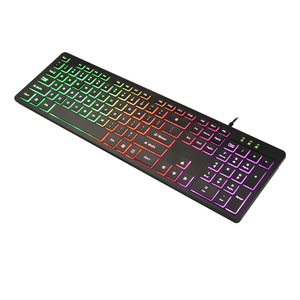 Tastiera per Laptop cablata luminosa personalizzazione della tastiera a 104 tasti OEM X02 carattere Usb Desktop Laptop Notebook Teclado Notebook RGB - Product Image 2