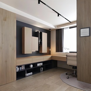 Tủ sách hiển thị bằng gỗ Tủ lưu trữ mà không có ngăn kéo và cửa ra vào cho nhà văn phòng hoặc phòng khách - Product Image 2