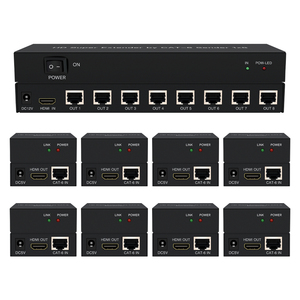 HD 60m Extender POE Power Supply 1x8 <strong>Input</strong> 8 <strong>Output</strong> for <strong>HDMI</strong> Video Splitters Converters 1080P Resolution No Compression No Delay - Product Image 2
