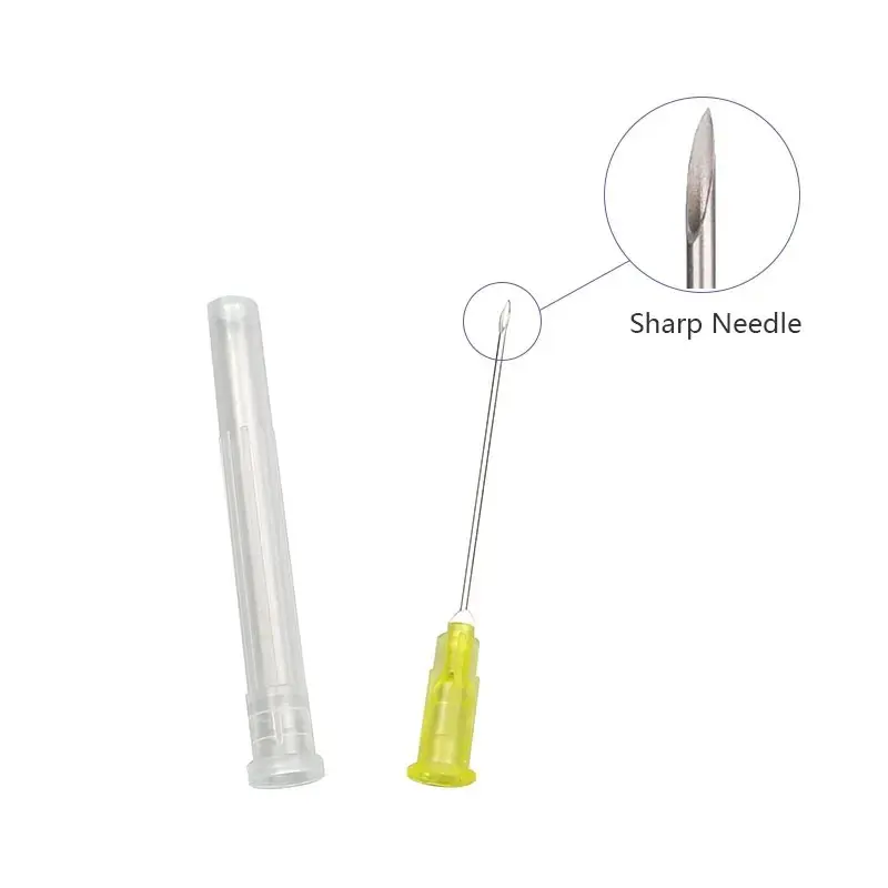 Aguja de micro mesoterapia hipodérmica desechable consumible médica 30g 4mm 13mm 25mm