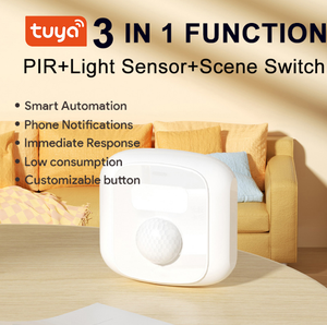 Tuya-Sensor de movimiento PIR 3 en 1, Detector de luz, alarma de seguridad, funciona con APP Smart Life, WiFi, ZigBee - Product Image 2