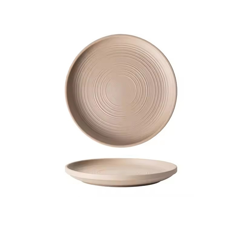 Plato roscado beige - 7 pulgadas