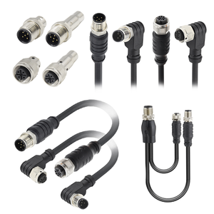 IP67 IP68 M12连接器5针A码防水焊接印刷电路板面板安装信号公母插头插座M12连接器 - Product Image 3