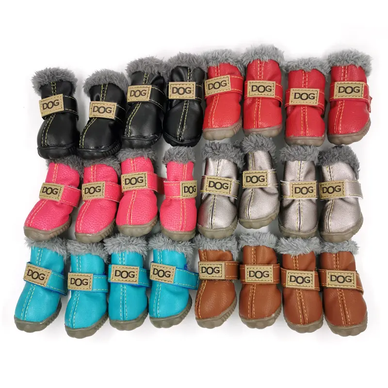 Chống Trượt Mềm Ấm Thoải Mái Ngoài Trời Dog Boots Giày Zapato Perro Mùa Thu Mùa Đông Không Thấm Nước Tuyết Thiết Kế Pet Dog Giày