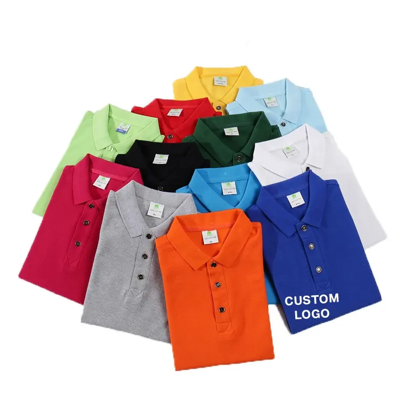 Camiseta polo 100% algodão para homens, camiseta polo de golfe com estampa personalizada personalizada, logotipo bordado personalizado por atacado