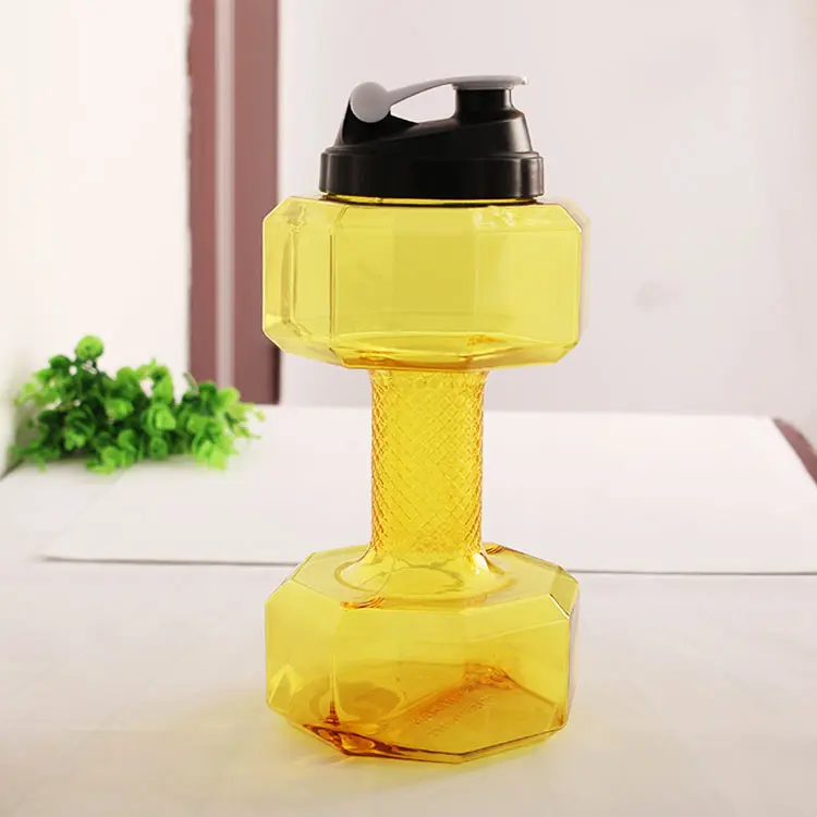 Hohle Hantel form Tragbare, wasser gefüllte, mehrfarbige Wasser flasche mit benutzer definiertem Logo