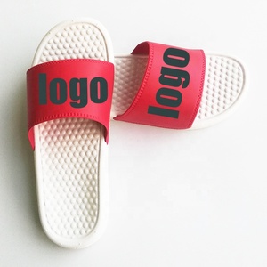 Design di base stampa personalizzata Logo Pattern Slip On Plain Massage sole sandali da donna Open Toe Slides Slide-on pantofole causali - Product Image 3