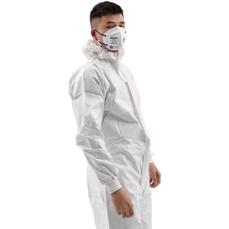 Sekali Pakai Sipil Pakaian Coverall Isolasi Biological Safety untuk Bersih Hazmat Setelan Baju