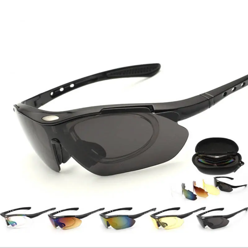 Оптовая продажа, велосипедные очки Uv400, очки для горного и дорожного велосипеда, уличные спортивные солнцезащитные очки с 5 линзами, очки для верховой езды