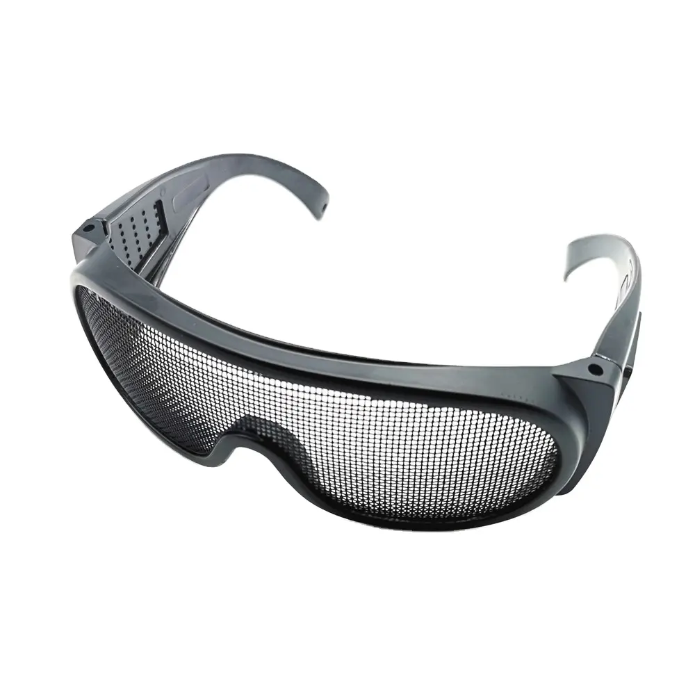 ANT5PPE Lunettes de sécurité personnelles anti-éclaboussures en treillis métallique noir Lunettes de protection pour lunettes au travail ou à la maison
