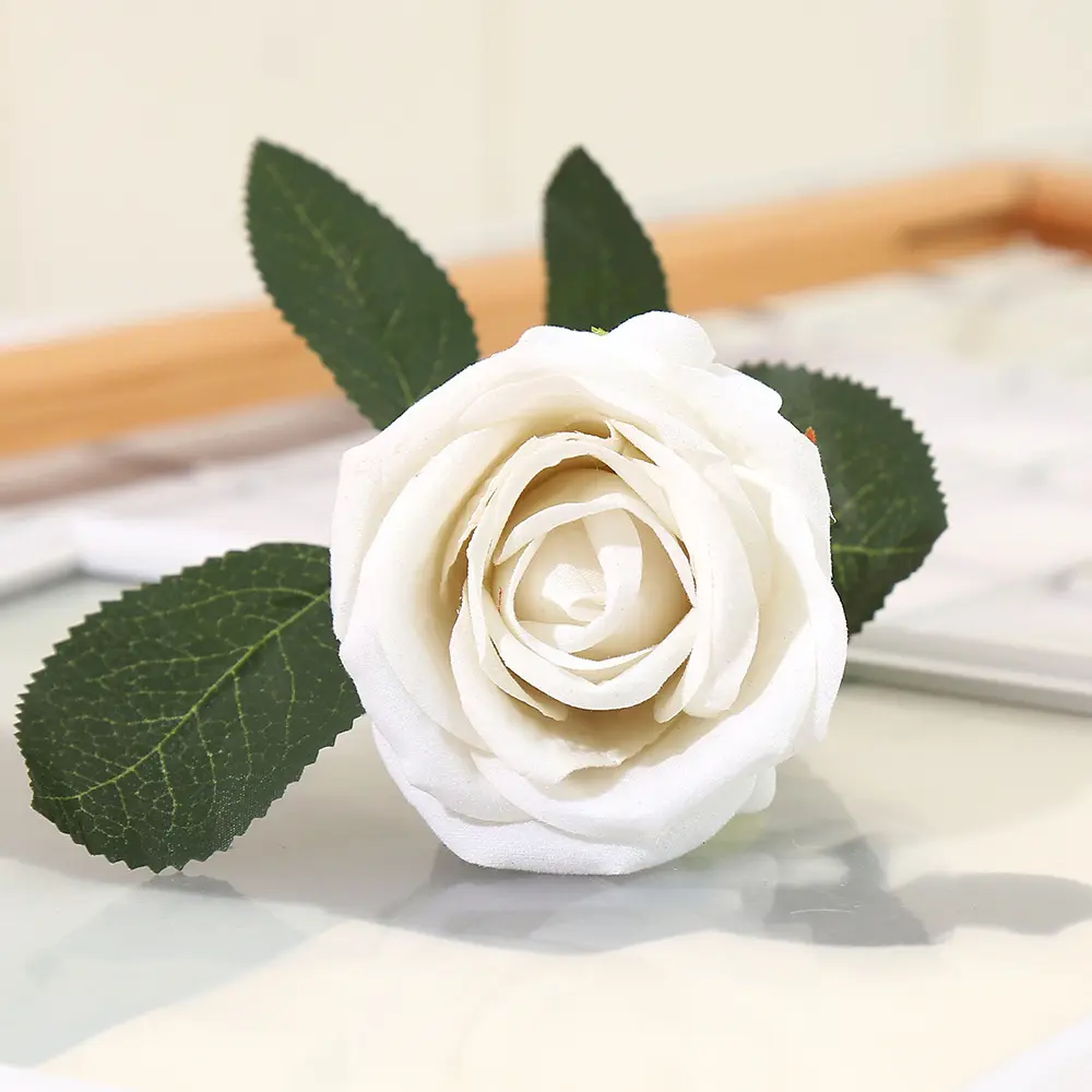 Flores de un solo tallo de rosas de látex de tacto Real de alta calidad se ve flor artificial de peonía Real