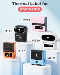 Phomemo M110 M110 M220 M120 M200 termal yazıcı için yuvarlak yapışkan etiket
