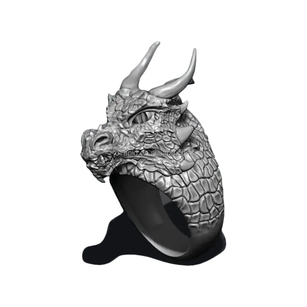 Metalen 3d Printing Model, Dragon Ring 3D Model In Sieraden, 3d Printing Service