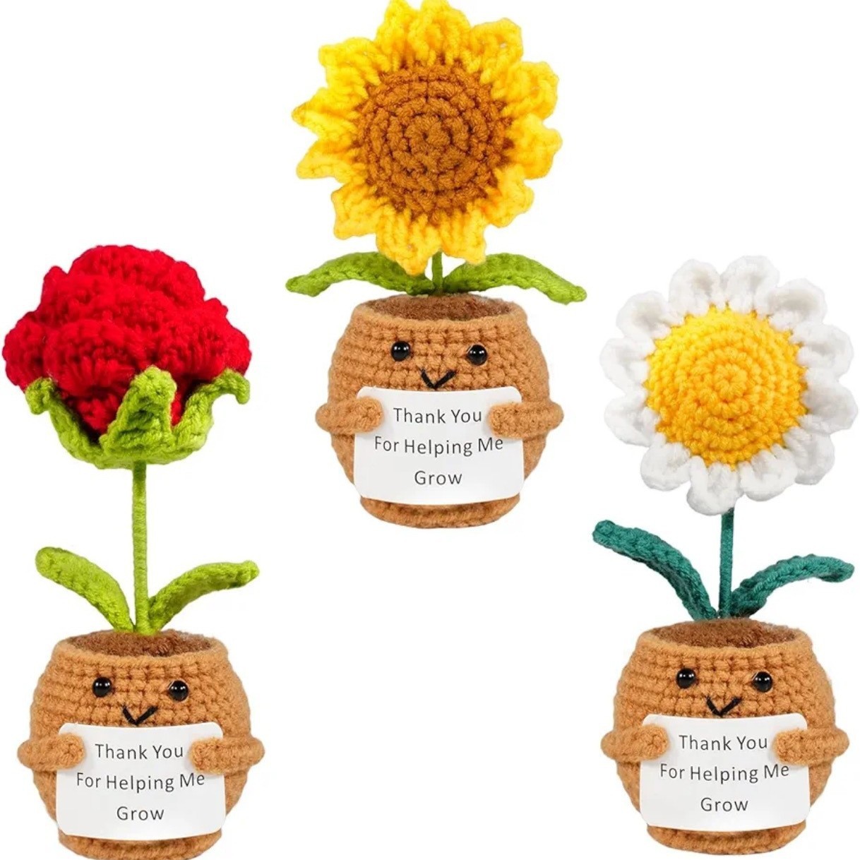 yellow Sunflower plush planter-mid-size