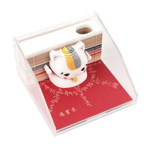 3d <strong>Paper</strong> Crafts <strong>Notes</strong> Sticky Cat <strong>Cube</strong> Popular Tabbed Custom <strong>Paper</strong> Kawaii Cat Paw School Stationery - Product Image 2