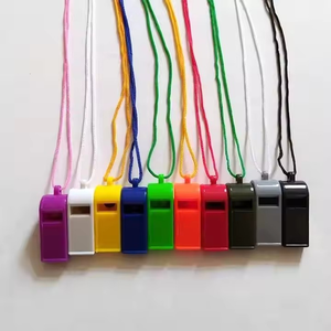 Precio bajo, alta calidad, Mini silbato de emergencia de plástico colorido personalizado con cuerda y llavero - Product Image 6