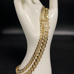 Hiphop Iced Out 7/9/<strong>11mm</strong> Custom VVS Moissanite Clasp Cuban Necklaces 14K Gold Sparkling Cuban Link <strong>Chain</strong>