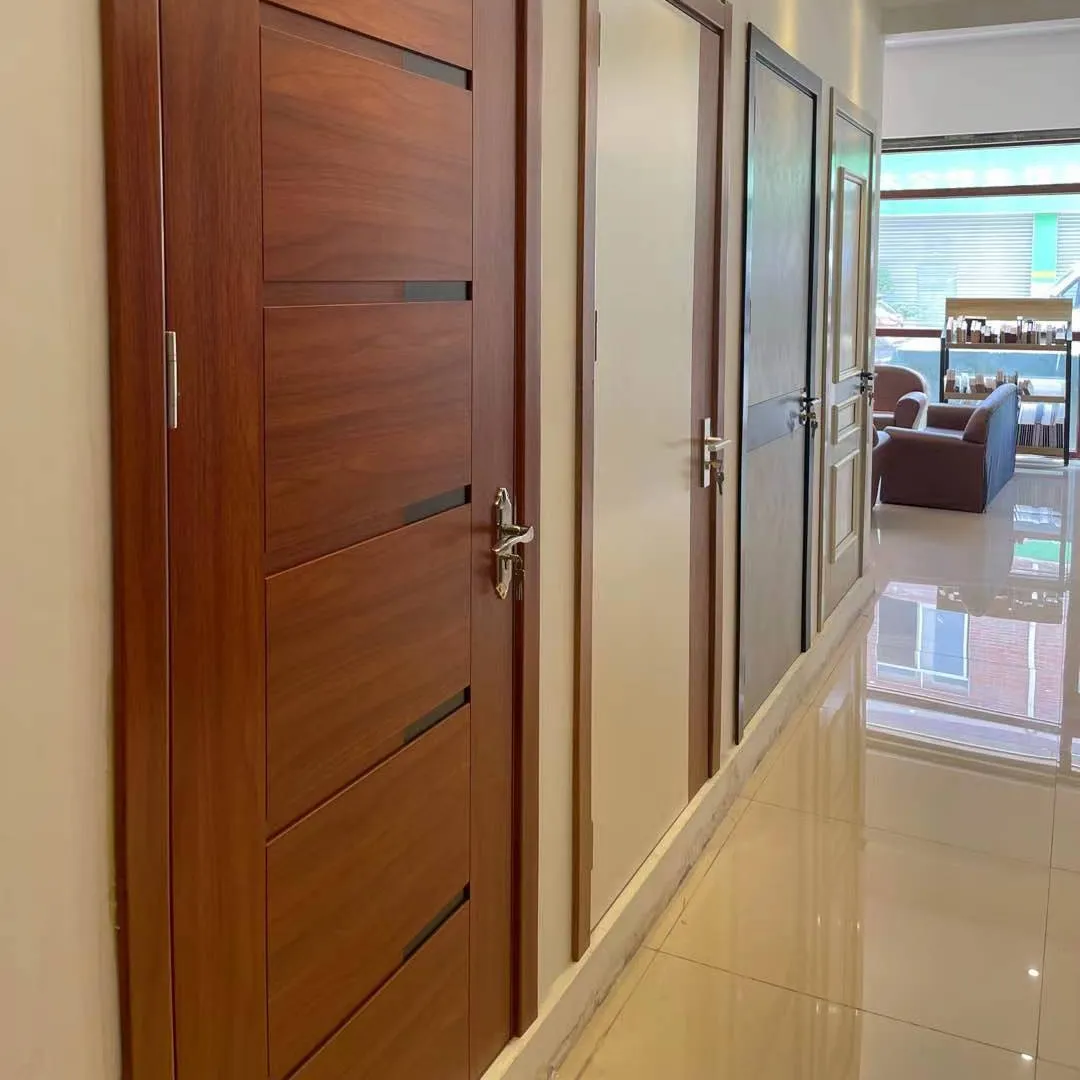 Interior wooden door main double door wooden for prefab house villa