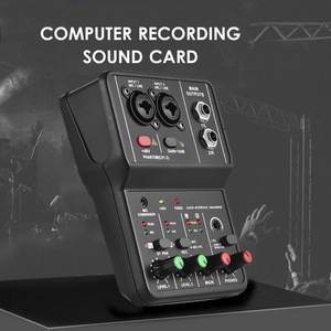 Interfaz de audio Tarjeta de sonido de grabación profesional 16bit/48kHz Mini interfaz de audio USB Tarjeta de sonido de 2 entradas y 2 salidas - Product Image 5