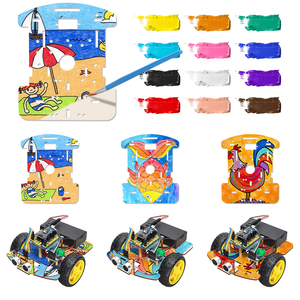 Tscin buny 2WD Holz programmier roboter Car Kit DIY DIY Zeichnen und Malen für Arduino