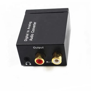 Coaxial óptico digital con carga USB a convertidor RCA de audio R/L de 3,5mm analógico con cable óptico estéreo, divisor y convertidor de audio