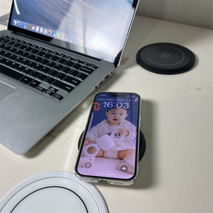 智能办公家具电源插座迷你圆形索环插座，带USBA + usb-c/内置台式欧盟电源插座 - Product Image 2