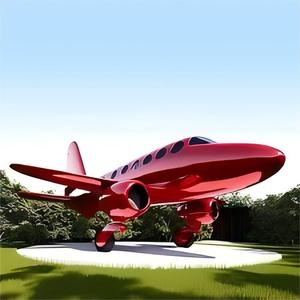 大型旅客機のステンレス鋼モデル工場カスタマイズ公園 & 正方形装飾用 - Product Image 2