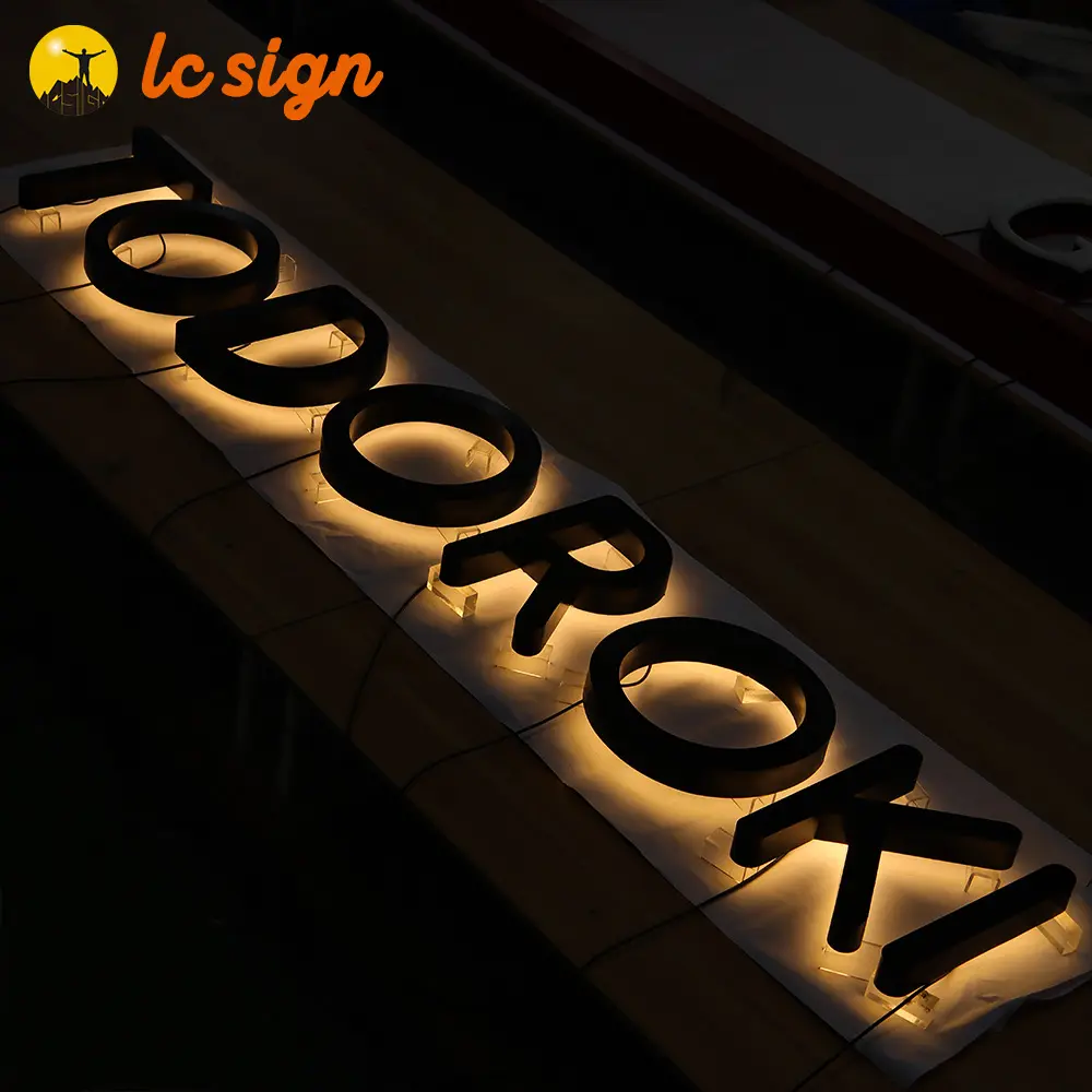 Commercio all'ingrosso Custom in metallo lettere targa segni segnaletica luminosa LED logo insegne per la pubblicità personalizzata