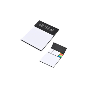Bloc de notas autoadhesivo personalizado al por mayor, Bloc de notas de tapa dura de negocios con bandera de PET, Bloc de notas adhesivas personalizado - Product Image 2
