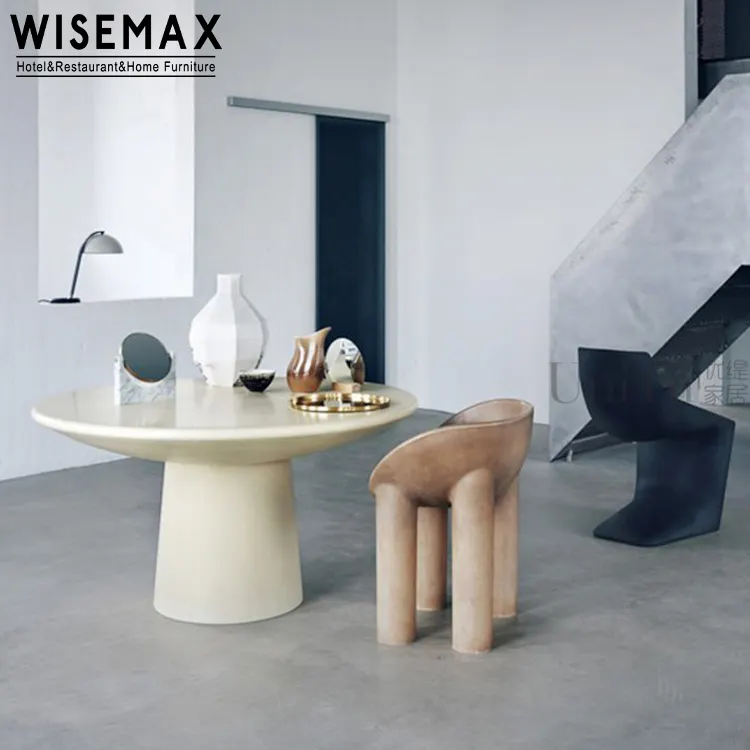 WISEMAX ריהוט נורדי פיל רגל שולחן פיברגלס פטריות צורת שולחן עגול שולחן אוכל