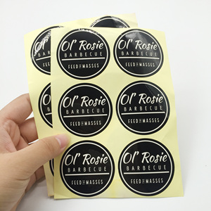 Çok ucuz özel PVC altın folyo <span class=keywords><strong>Sticker</strong></span> LogoSelf yapıştırıcı şeffaf yuvarlak etiket çıkartmaları baskı - Product Image 4
