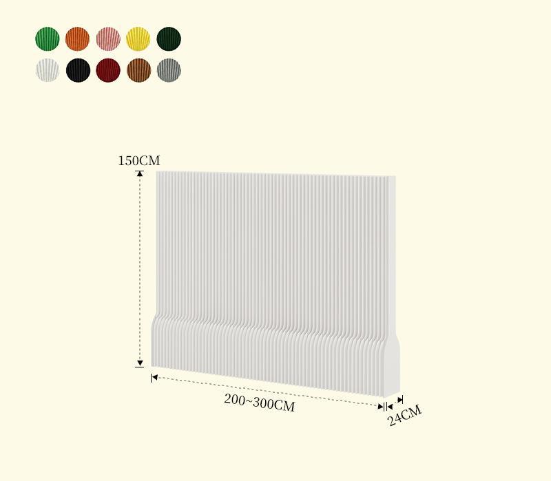 Bianco - Altezza 150, Larghezza 24, Lunghezza 200-300