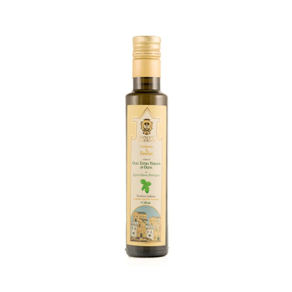 Global Best Sale 250Ml Cold Pressed Extra Virgin Basil Flavoured Olive Oil For Special Recipes
