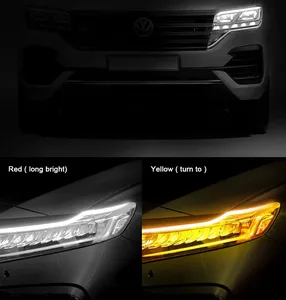LEDターンシグナルヘッドライトレトロフィット12V 5W LED DRLフレキシブルストリップ新日中ランニング - Product Image 3
