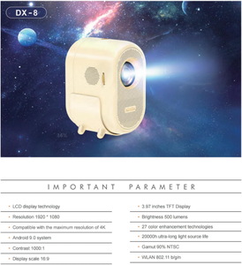 Mini microproyector inteligente Pico con Wifi Android 3D, 4K, LED DLP, para teléfono inteligente, tableta, proyector portátil de cine en casa, 2 unidades - Product Image 6