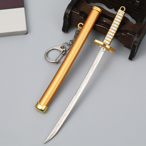 Mini 15Cm <span class=keywords><strong>Samurai</strong></span> Thanh Kiếm Keychain Phong Cách Cổ Điển Kim Loại Vũ Khí Mô Hình Mặt Dây Chuyền Cho Bảng Trang Trí Thời Trang Vật Liệu Hợp Kim - Product Image 4