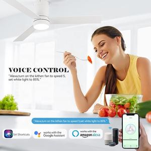 سعر منخفض تحكم ذكي اليكما جوجل 42 بوصة 48 بوصة 52 بوصة 3 شفرات صوت ذكية مع الضوء - Product Image 4