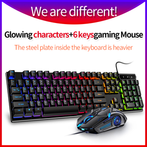 Wired <strong>Keyboard</strong> Manipulator Feel <strong>Computer</strong> General Desktop Mouse Set <strong>Typing</strong> Special E-sports Game Eating Chicken - Product Image 5