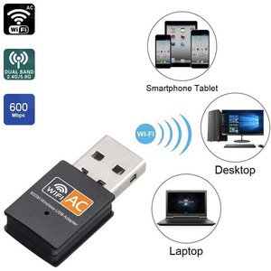 USB WiFi适配器，迷你无线网卡WiFi加密狗，适用于电脑、笔记本电脑、台式机 - Product Image 3