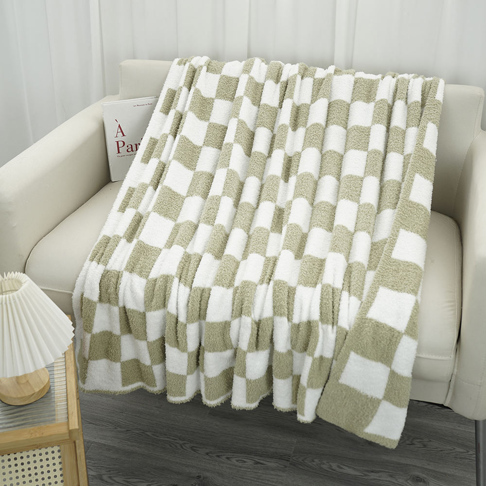 Light green and white