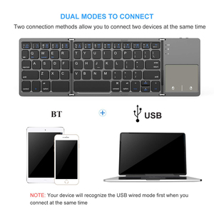 Keywin Wholesale Pocket <strong>Bluetooth</strong> <strong>Keyboard</strong> Foldable Flexible <strong>Bluetooth</strong> <strong>Keyboard</strong> With Touchpad for ipad - Product Image 5