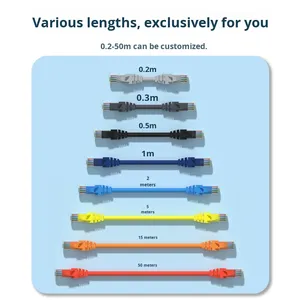 Venta al por mayor Cat6 Cable de red Rj45 Cable Ethernet en 1m 1,5 m 1,8 m 2m 10m Cat5e Cable de conexión Cables de comunicación - Product Image 5