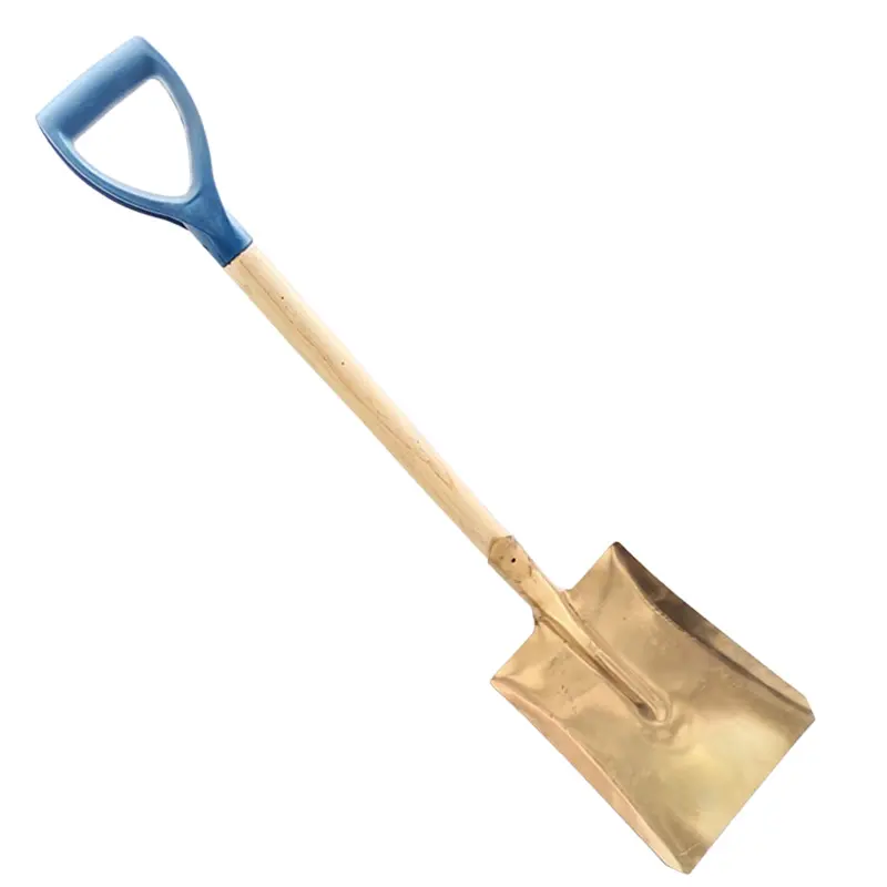 Non sparking tools Explosion-proof square shovel wooden handle safety tool made of beryllium bronze avalanche shovel snow shovel